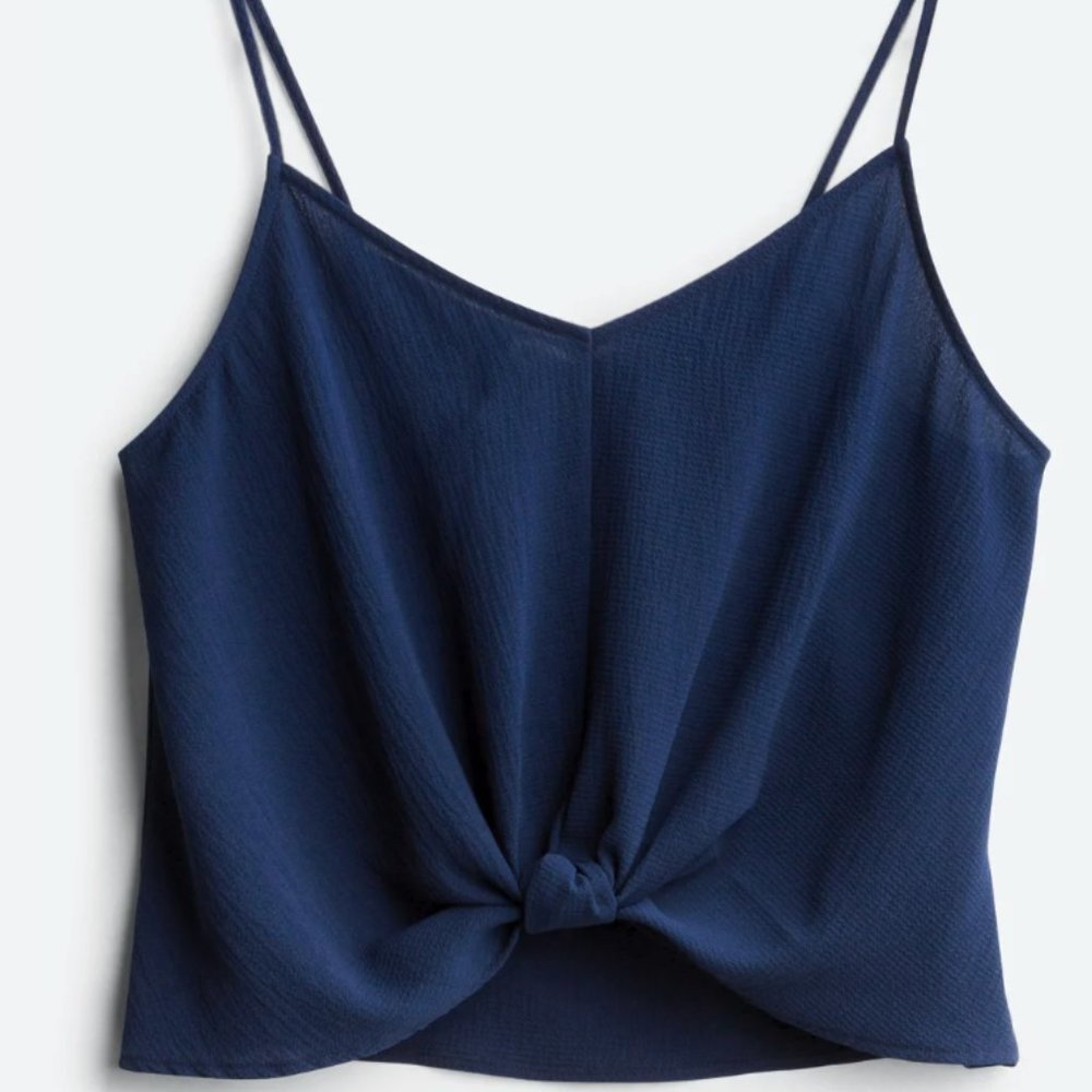 LUSH  Devon Knot Front Cami Crop Blouse